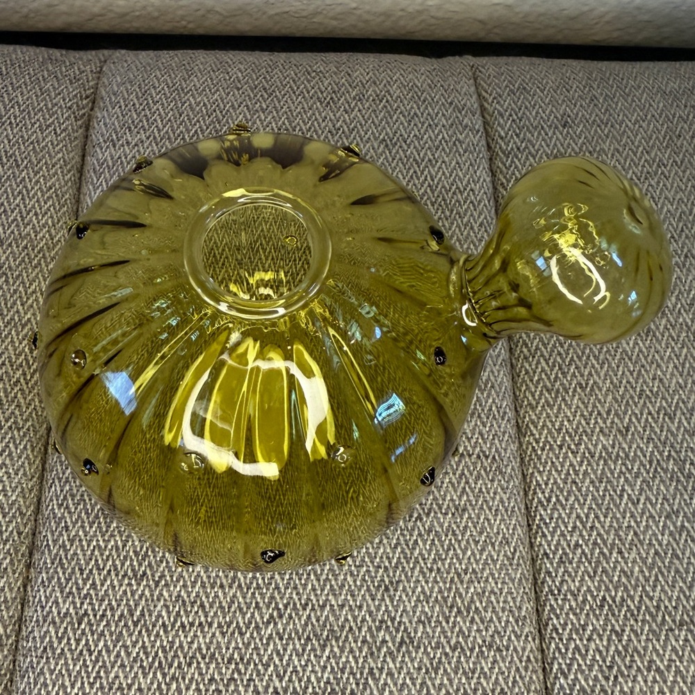 Small Round Balloon Glass Vase, Olive Green — Ashland - Picture 6 of 12
